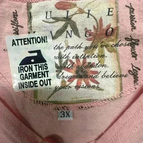 Julie Mango Pink Women's Top Size 3x - Picture 5 of 6